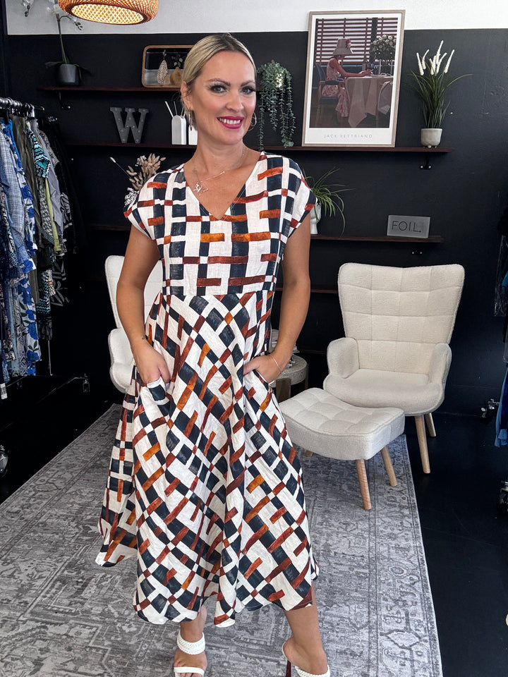 On A High Dress - Off The Grid Print