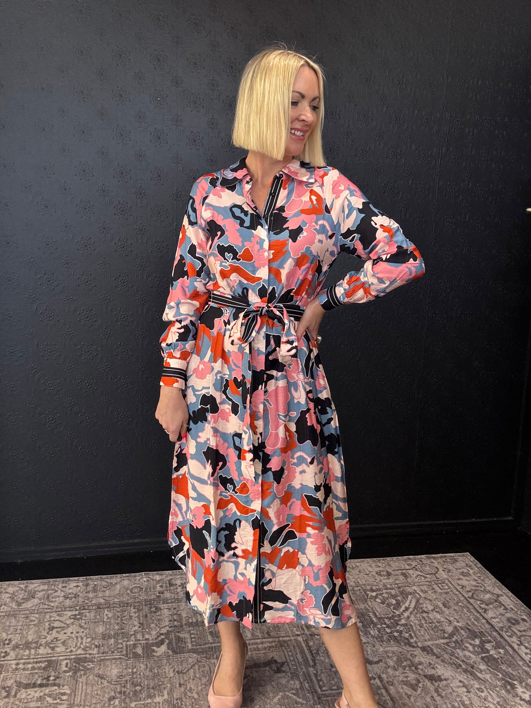 On The Shirt Dress - Neopolitan