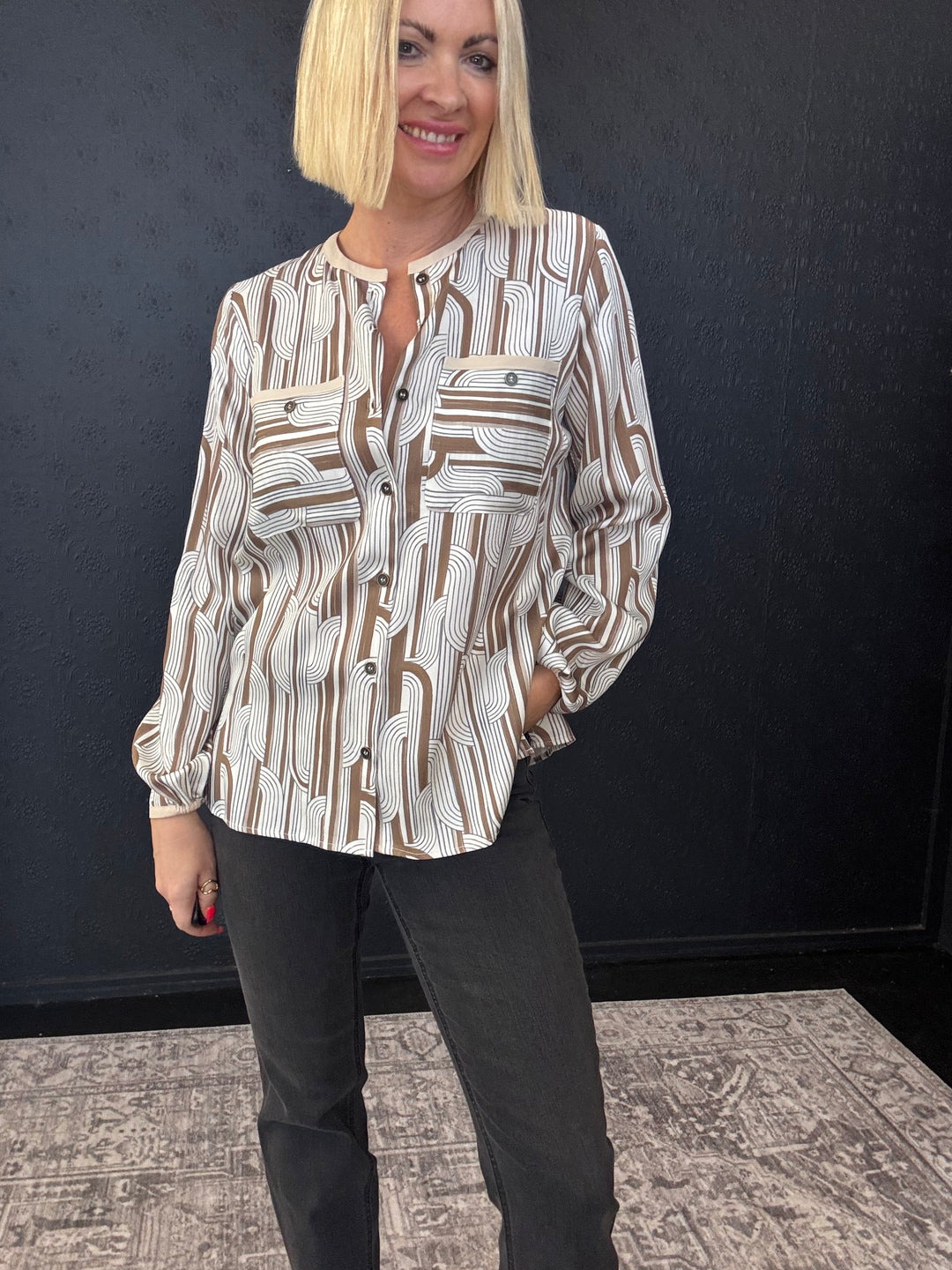 Freefall Top - Winter White Multi