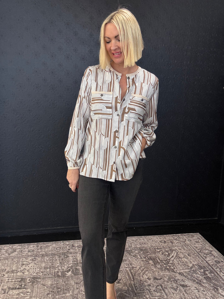 Freefall Top - Winter White Multi