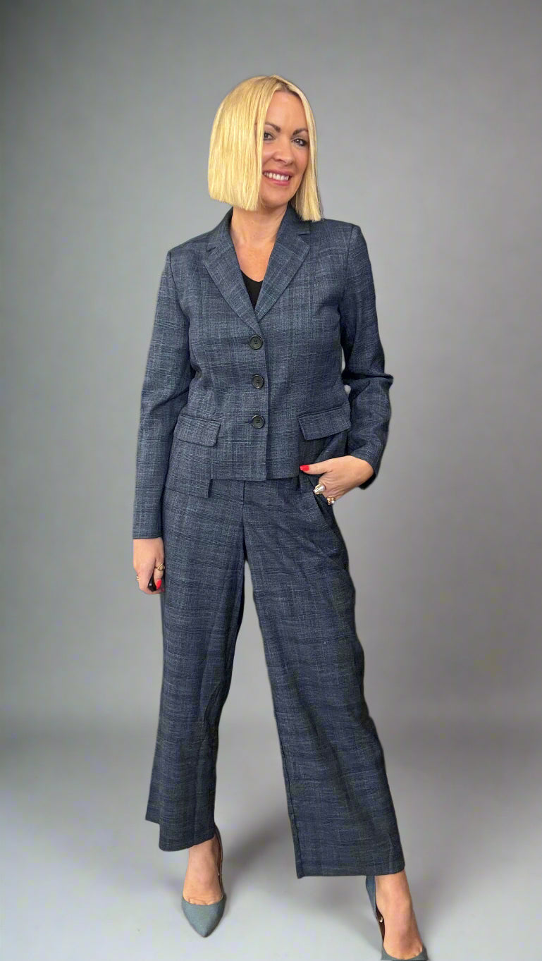 Match Maker Jacket - Dark Blue Check