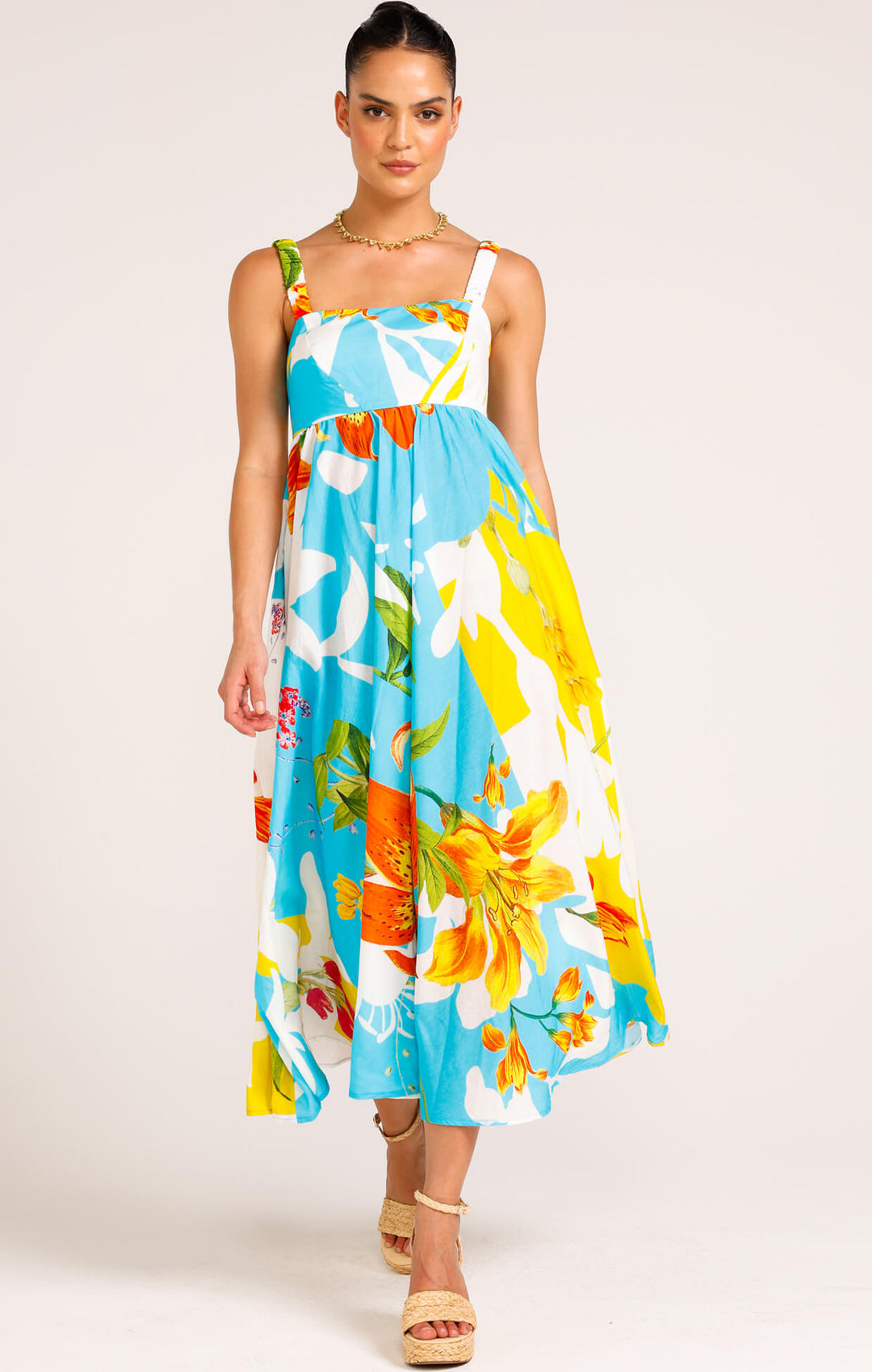 Clouds Up Midi Dress Size 8