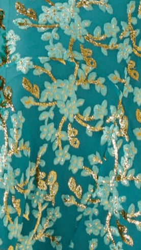 Heavenly Heights Maxi Dress - Gold/Turquoise Size 8