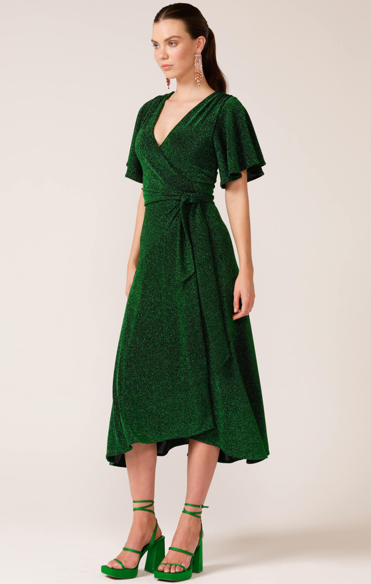 Stargaze Wrap Dress - Emerald