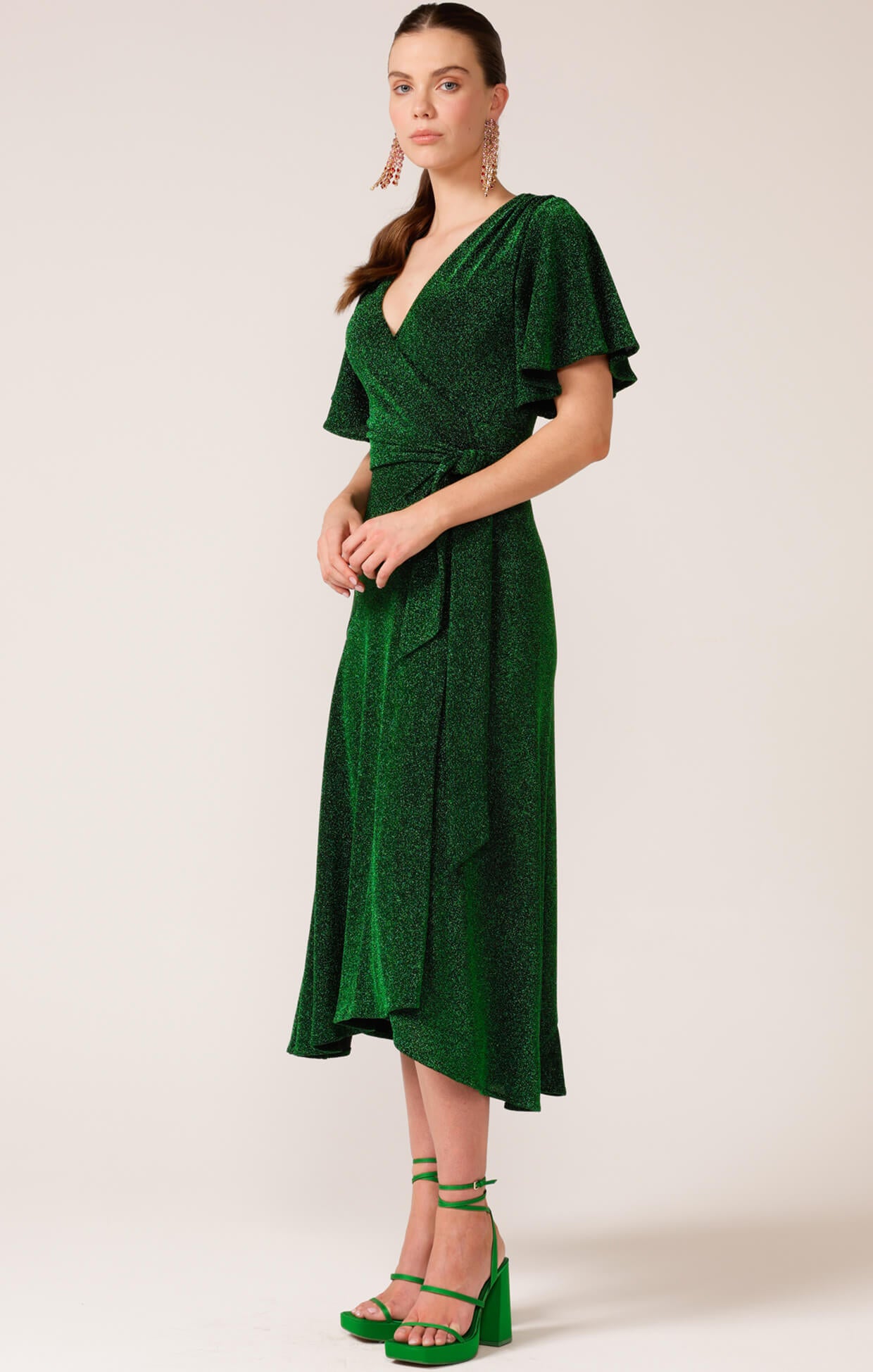 Stargaze Wrap Dress - Emerald