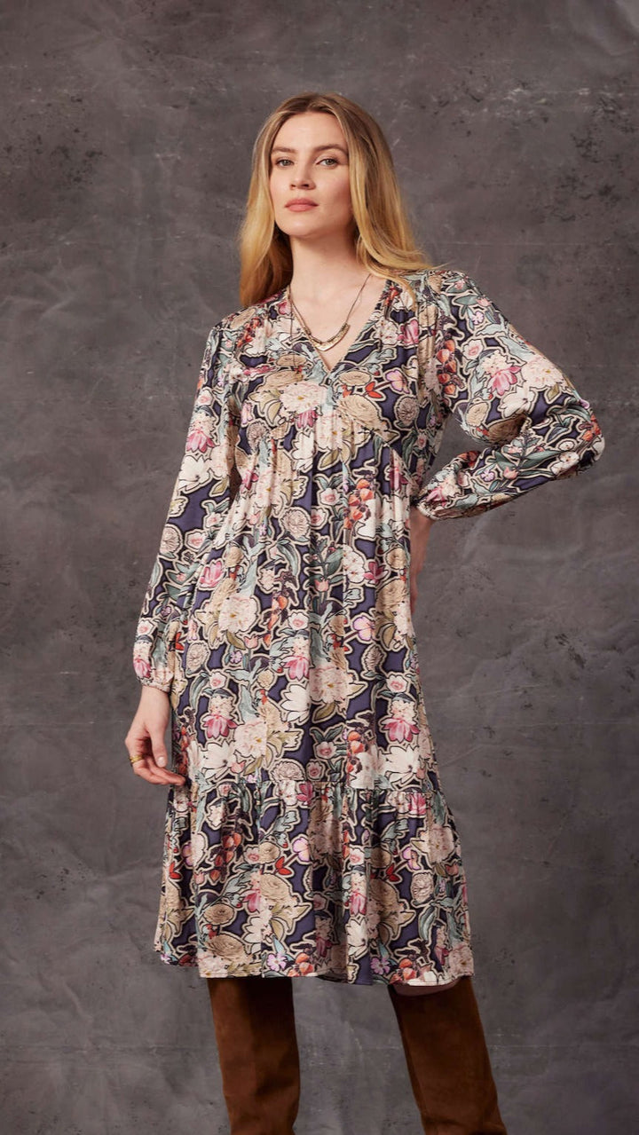 Legacy Dress - Blue Multi Size 18