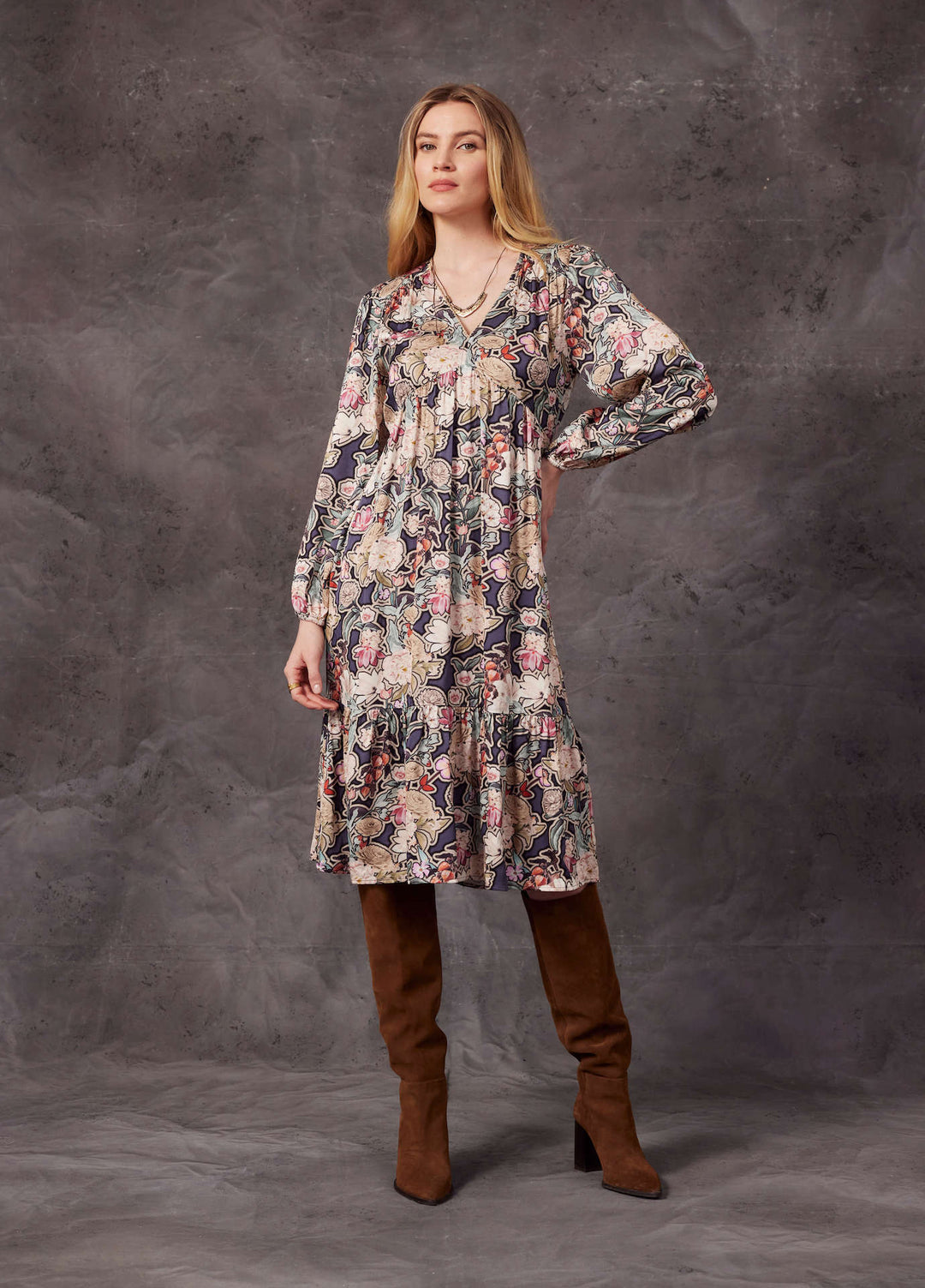 Legacy Dress - Blue Multi Size 18