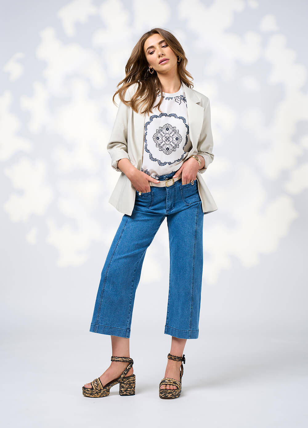 Indie Tee - Silk White Multi