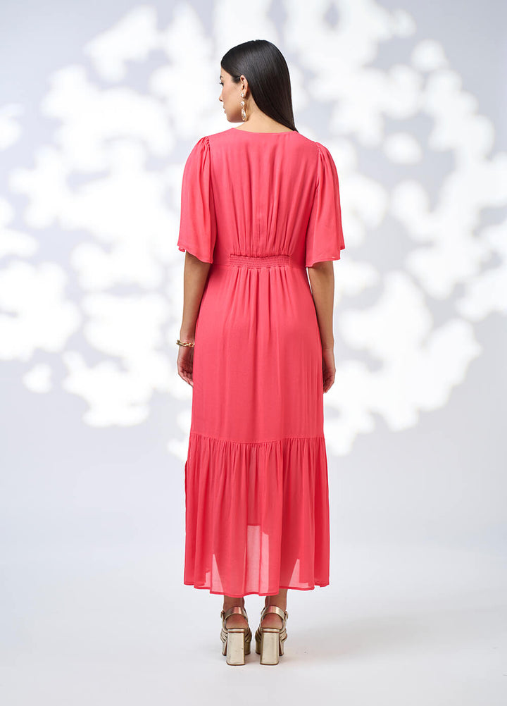 Zora Midi Dress - Watermelon