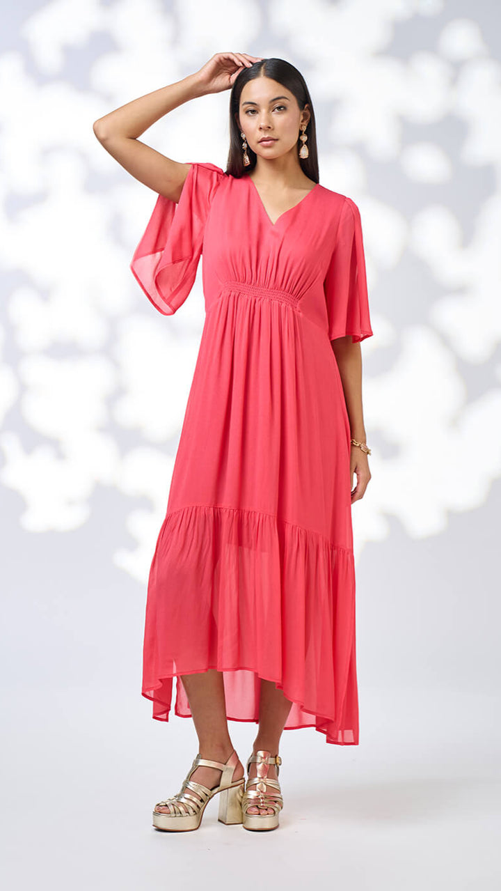 Zora Midi Dress - Watermelon