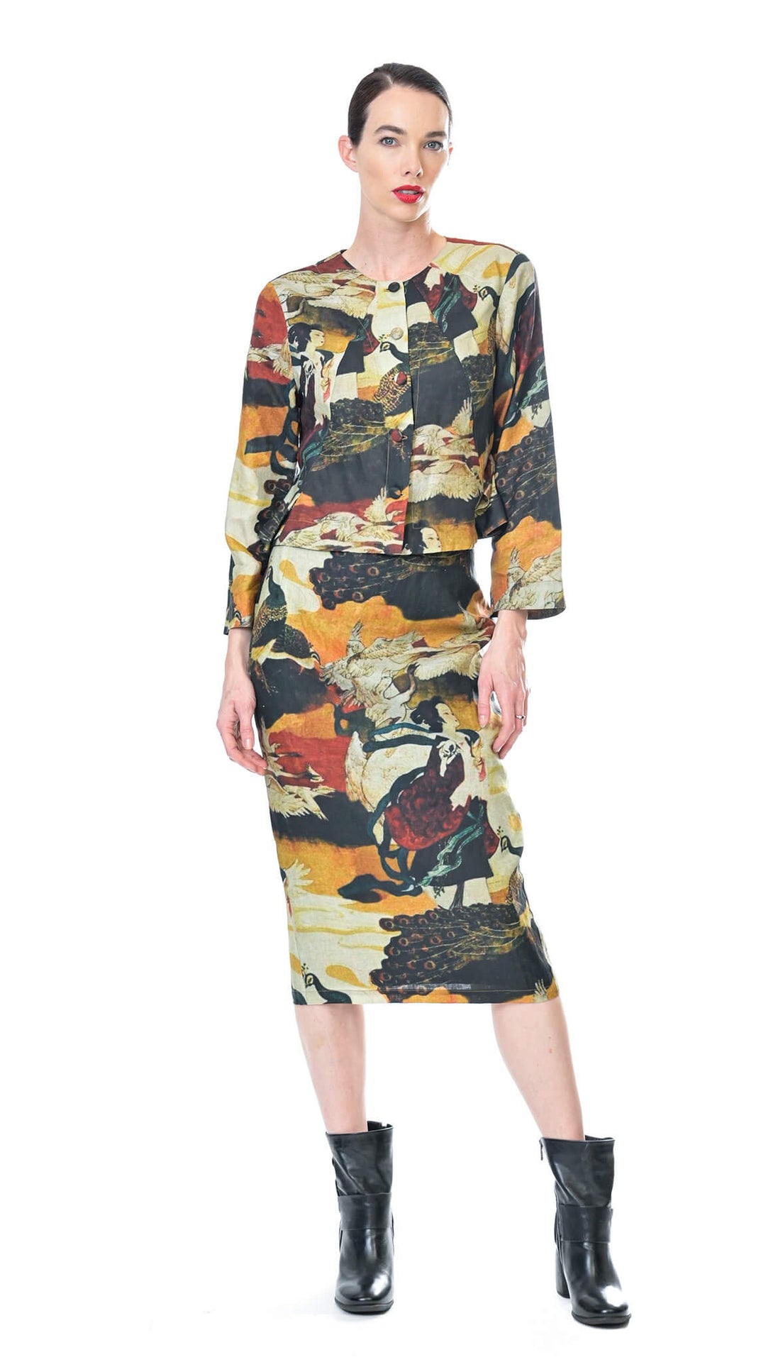 Geisha and Swans Madmen Skirt Size 8/10