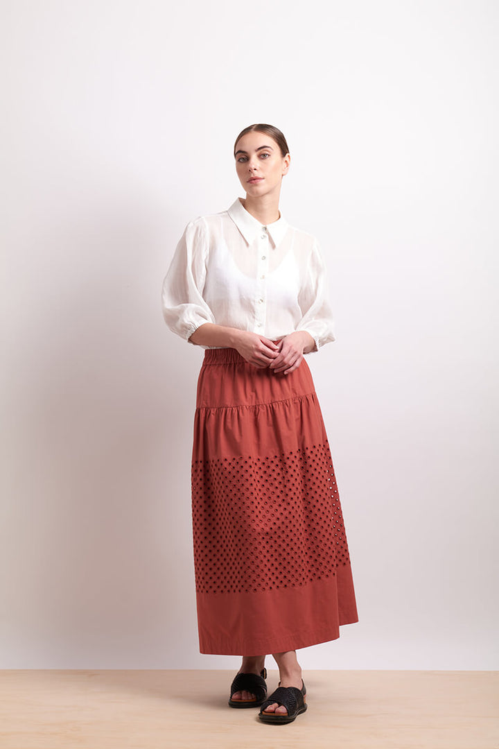 Pin Tuck Shirt - White