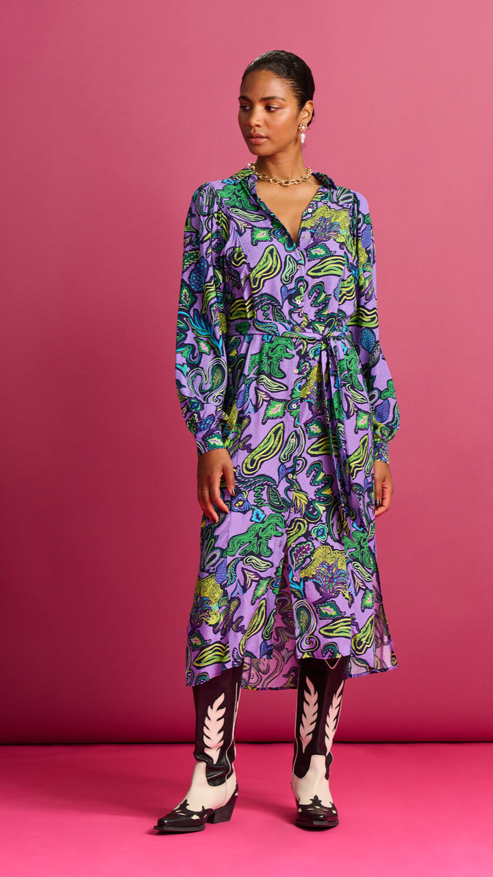 Full Glow Lilac Midi Dress