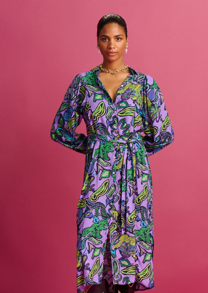 Full Glow Lilac Midi Dress