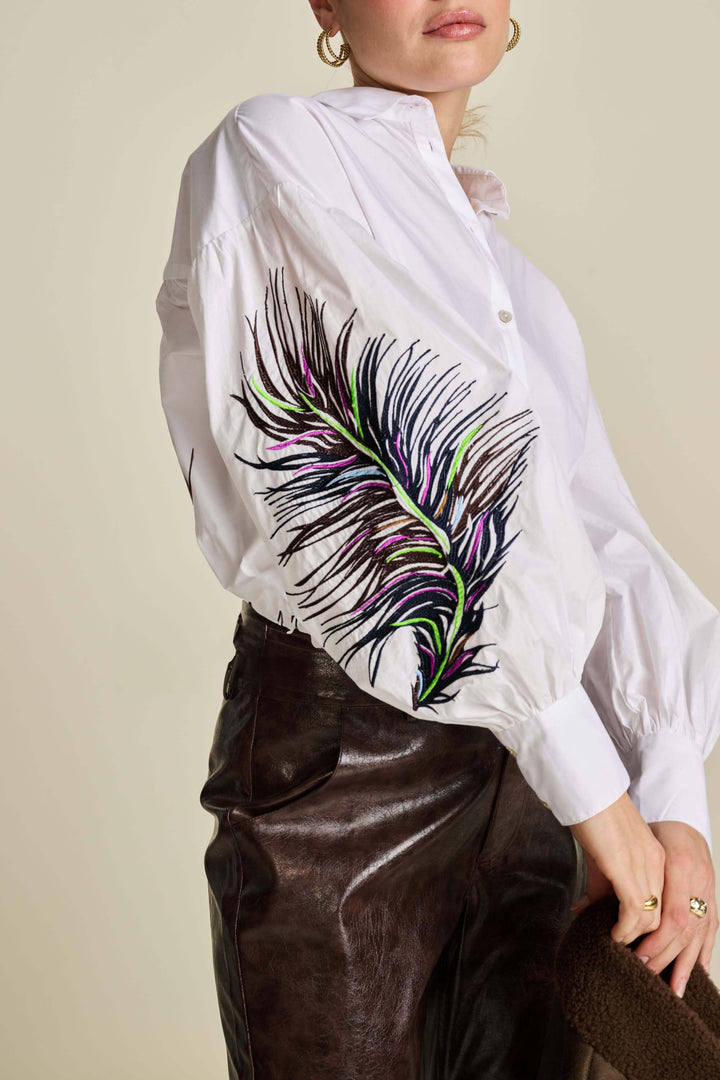 Maxime Feather Shirt Size 12