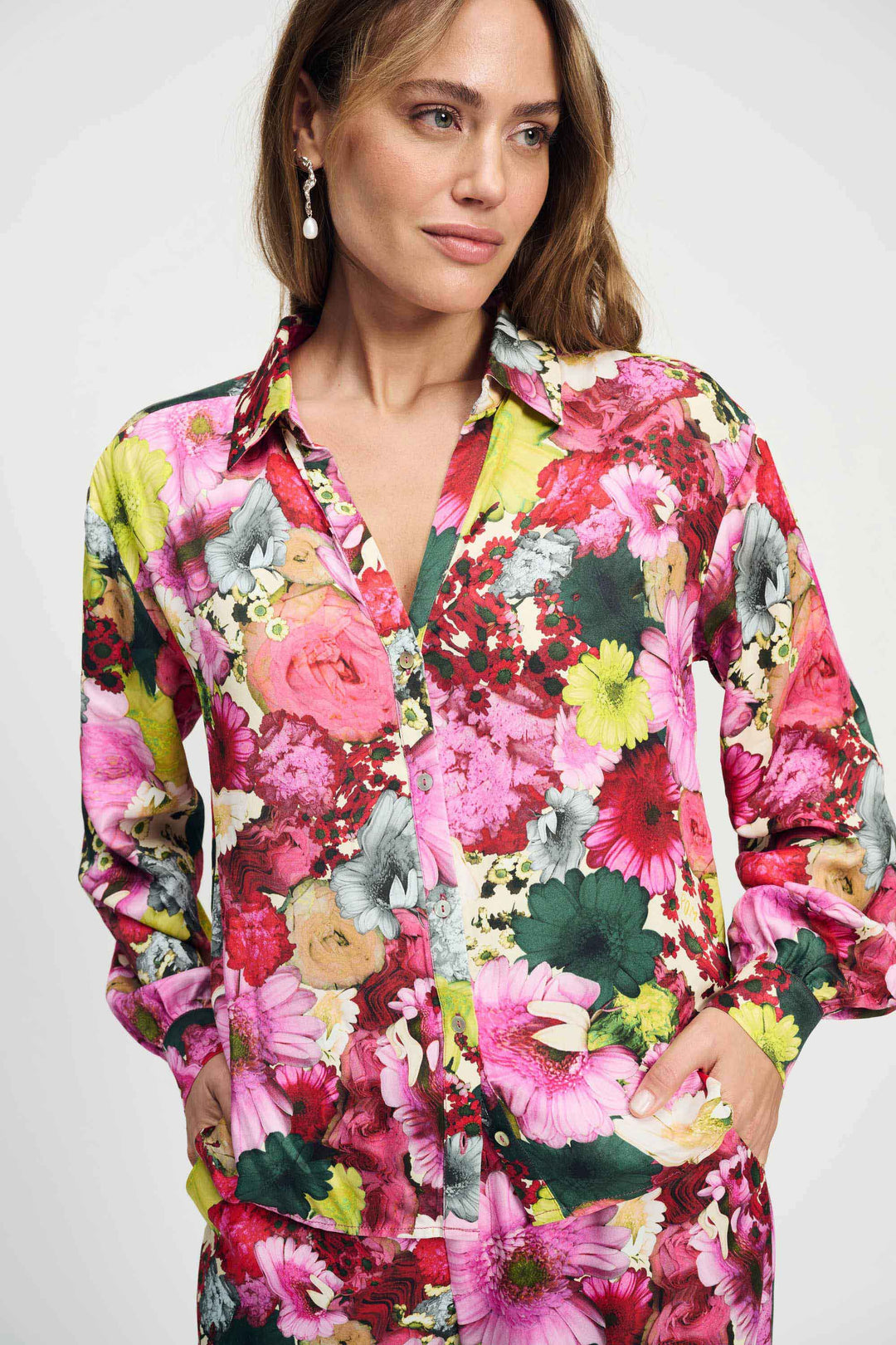 Satin Love Bouquet Blouse