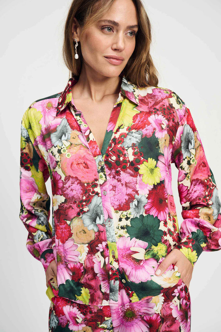 Satin Love Bouquet Blouse