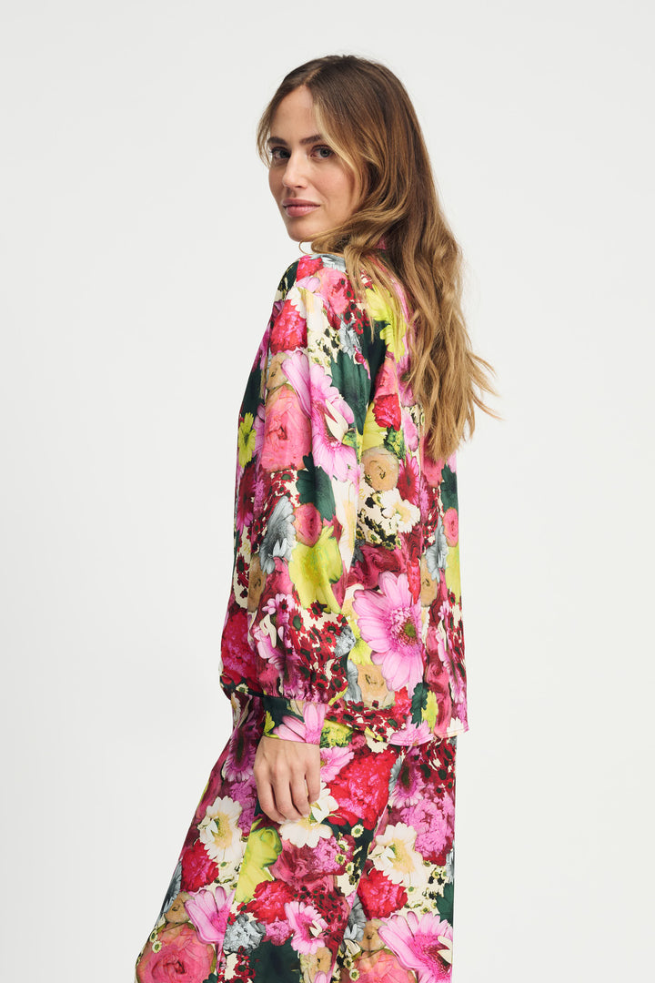Satin Love Bouquet Blouse
