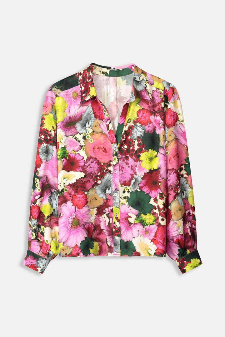 Satin Love Bouquet Blouse