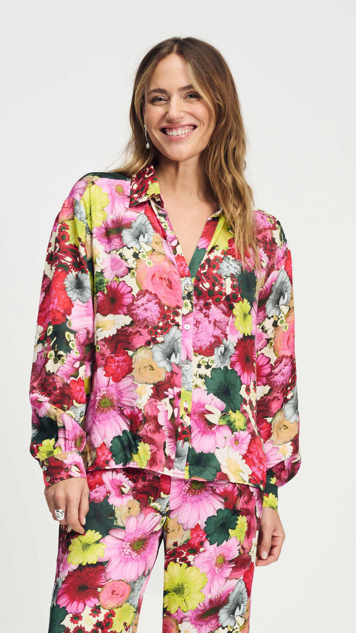 Satin Love Bouquet Blouse