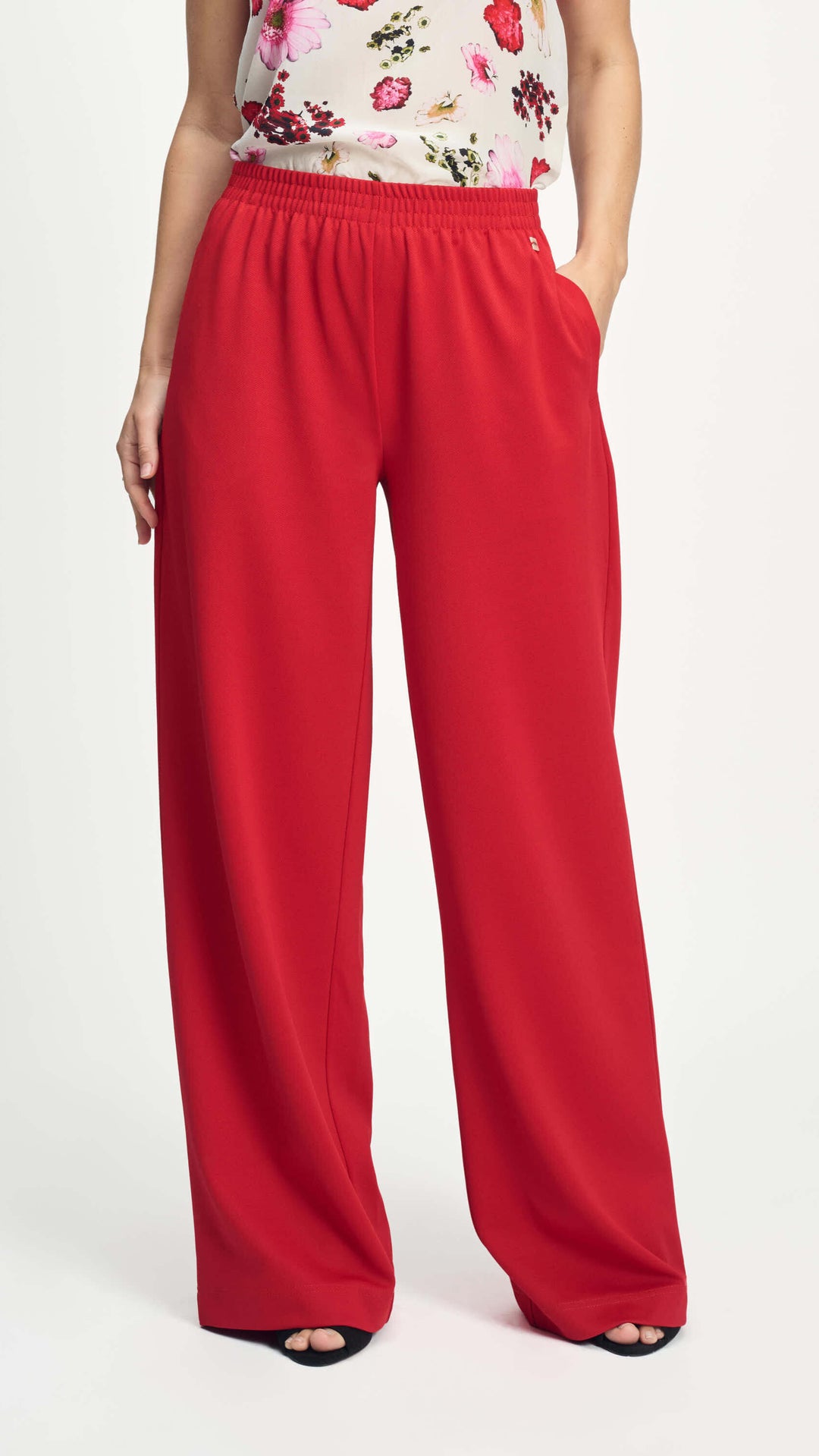 Wide Scarlet Red Summer Pant