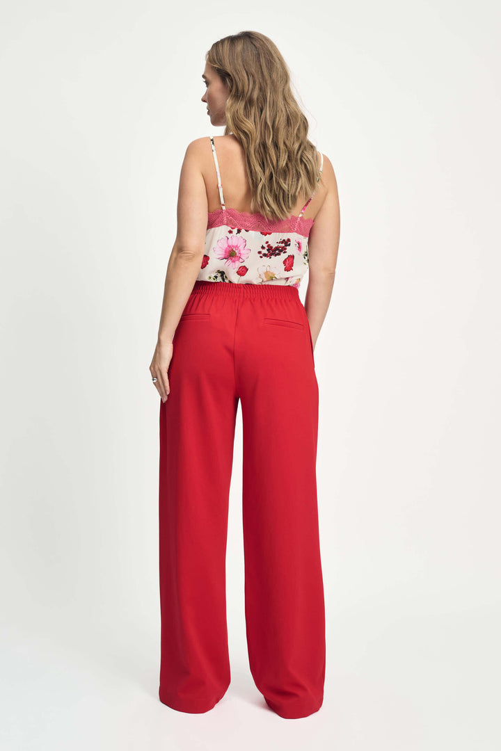 Wide Scarlet Red Summer Pant