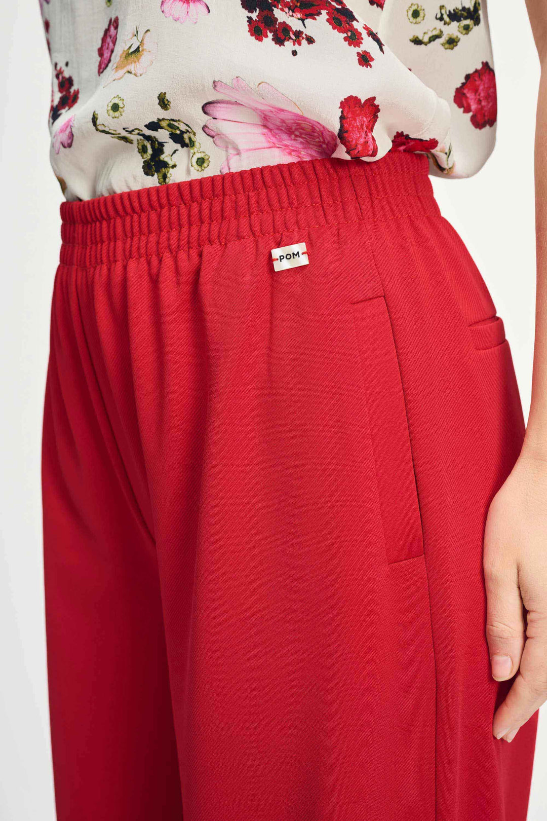 Wide Scarlet Red Summer Pant