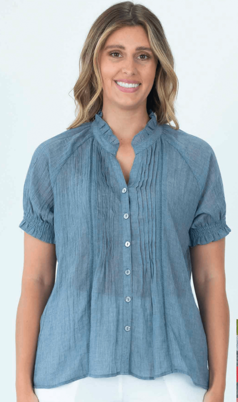 Zara Shirt   Blue/Pink