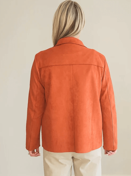 Avenue Faux Suede Jacket - Fig