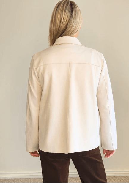 Avenue Faux Suede Jacket - Stone