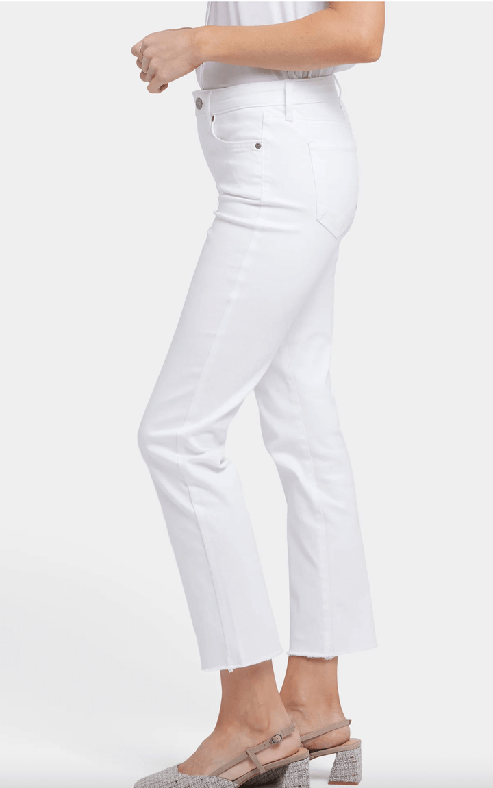 Sheri Slim Ankle Fray Jean -  Optic White