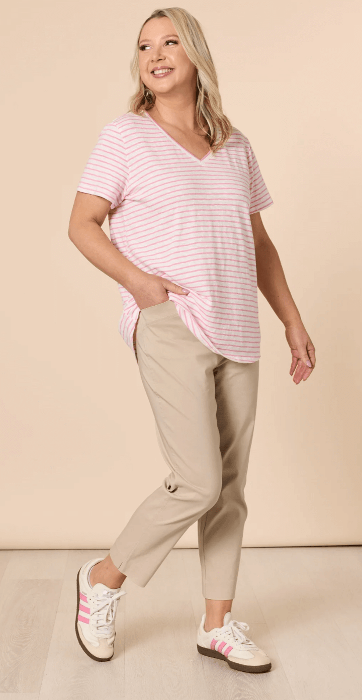 Zara Stretch Pant - Natural