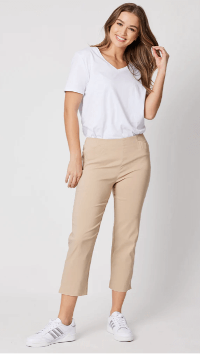 Zara Stretch Pant - Natural