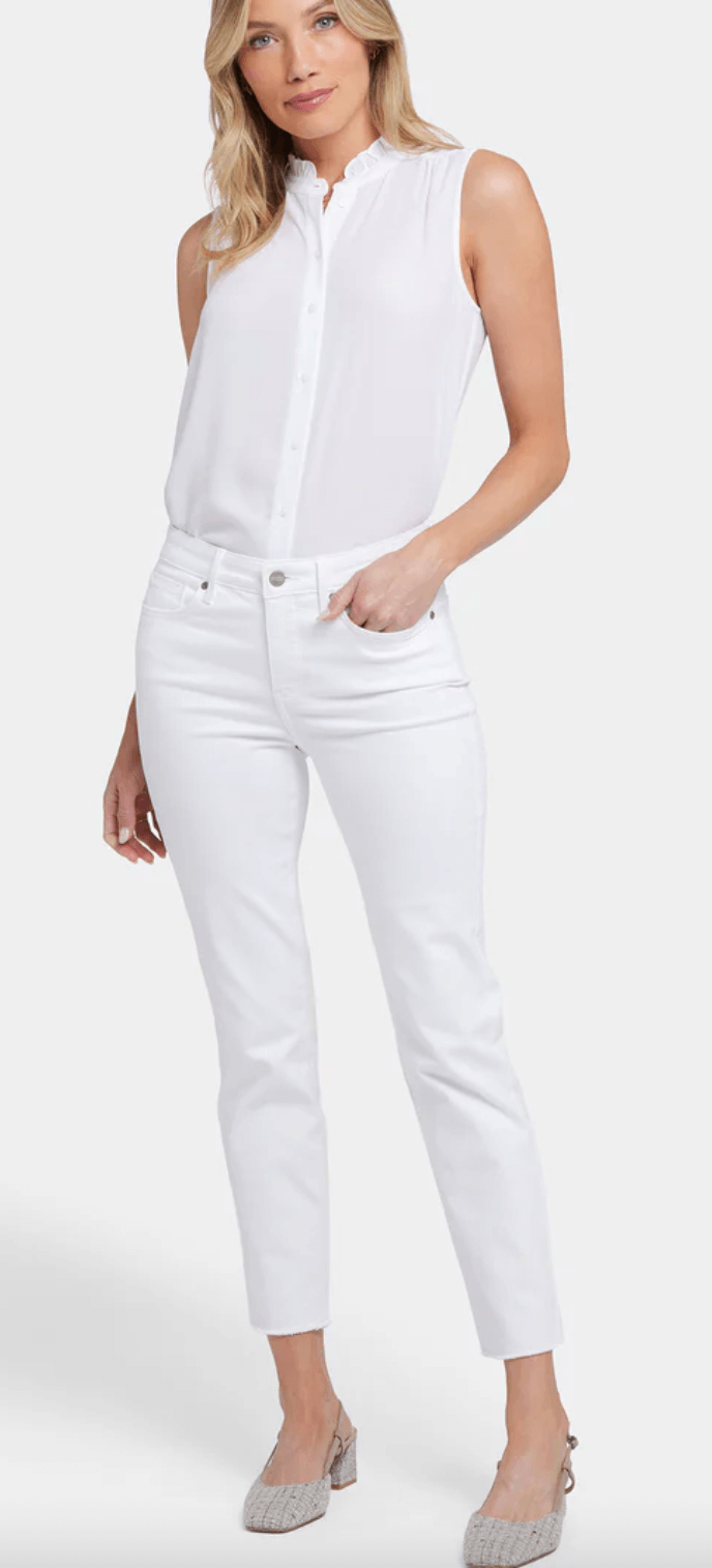 Sheri Slim Ankle Jeans - Optic White