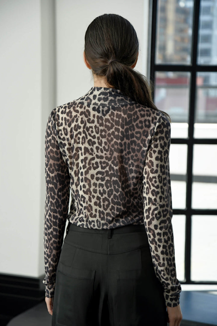 Neck Of The Woods Top - Leopard Size XS