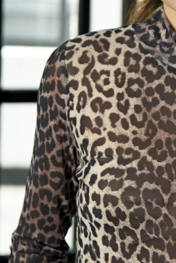 Neck Of The Woods Top - Leopard Size XS
