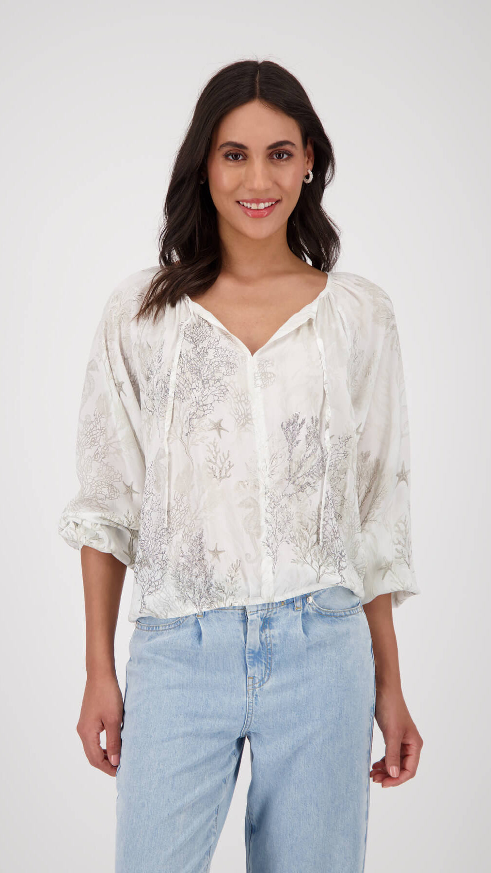 Coral Reef Blouse - Cream