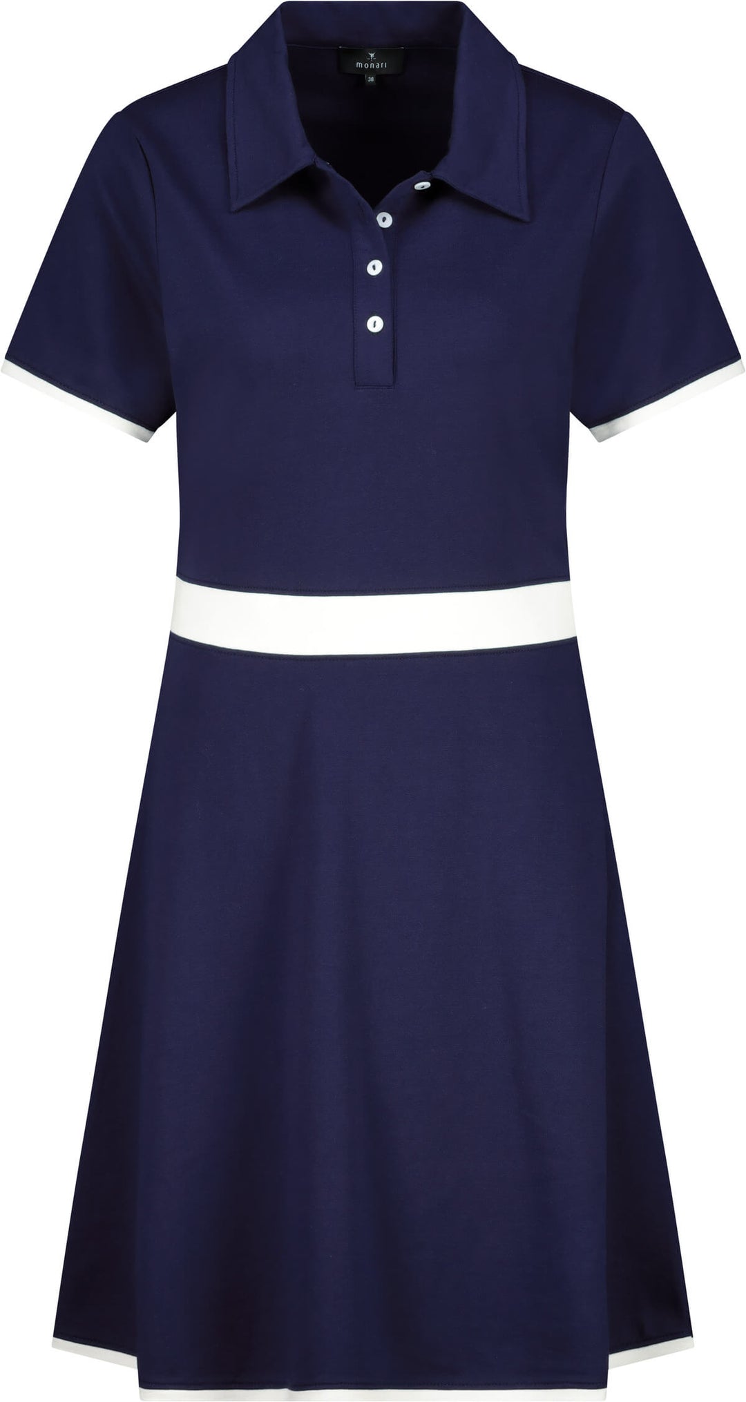 Polo T-Shirt Dress - Navy/White Stripe
