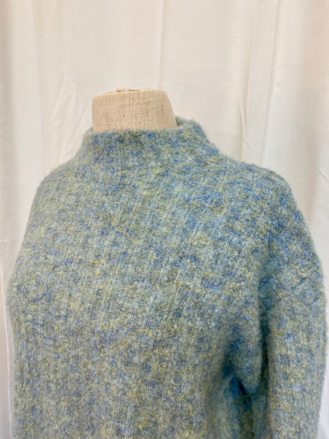 Rib & Roll Sweater  - Menthol Blue Size 10