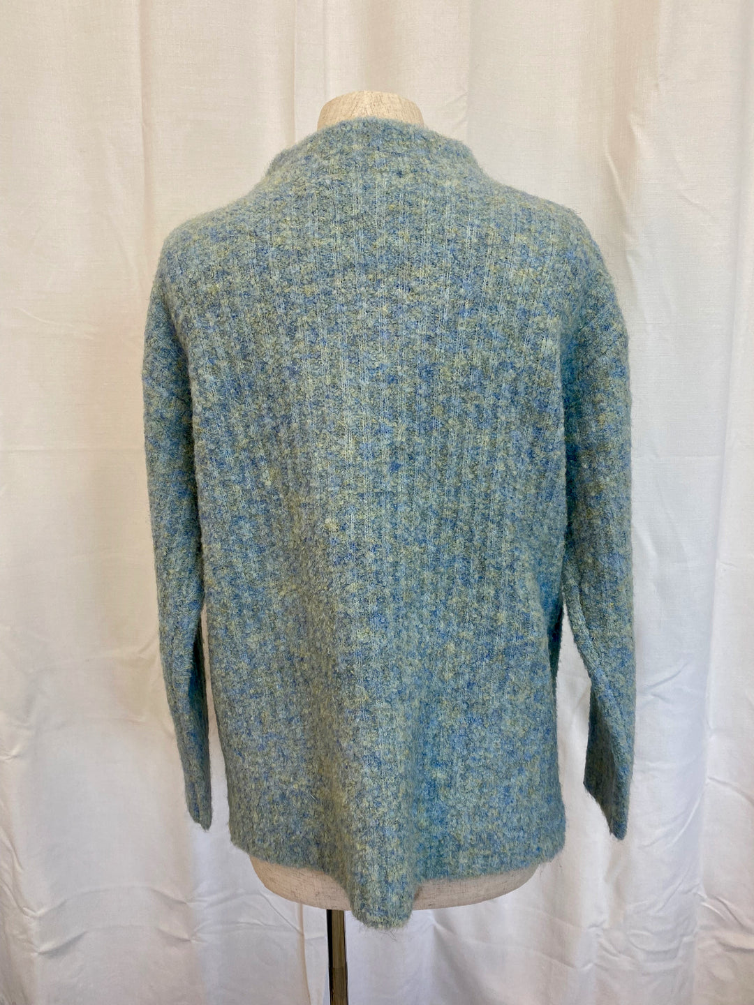 Rib & Roll Sweater  - Menthol Blue Size 10