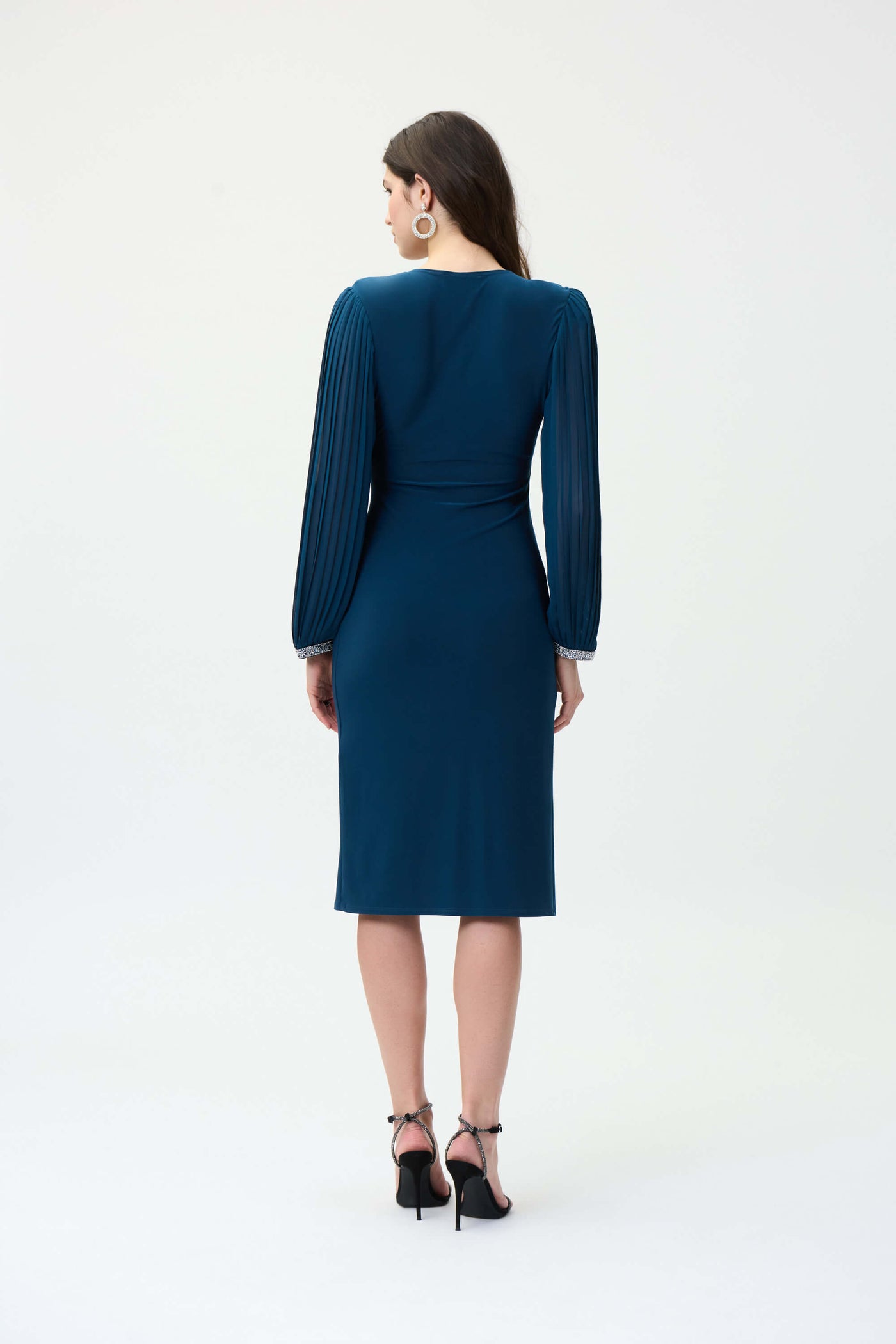 Diamonte Side Dress - Blue -224046