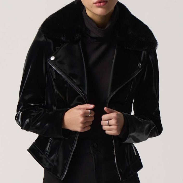 Comfort Zone Faux Leather Patent Jacket 233928