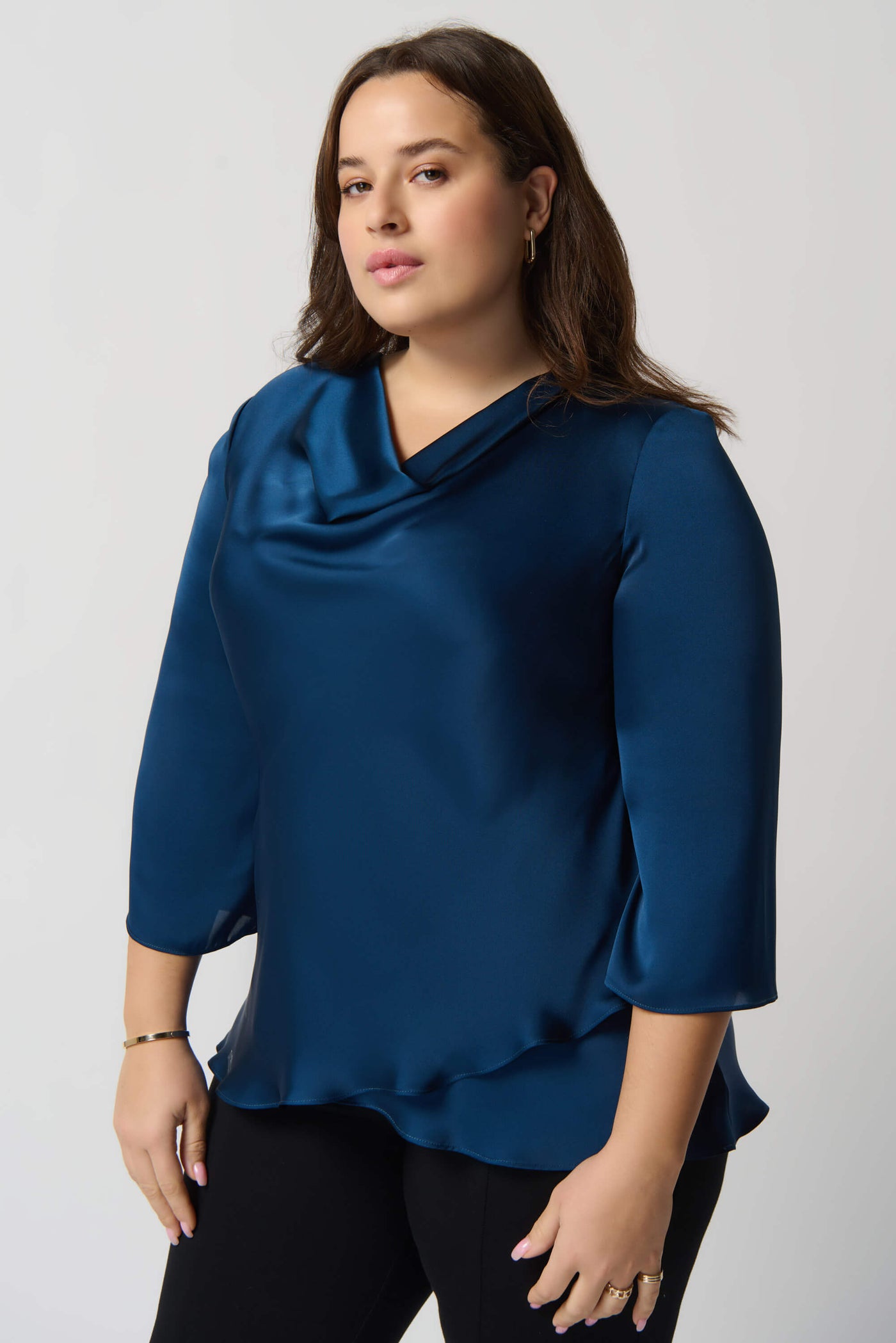 Down To Earth Cowl Neck Blouse - Nightfall 234082
