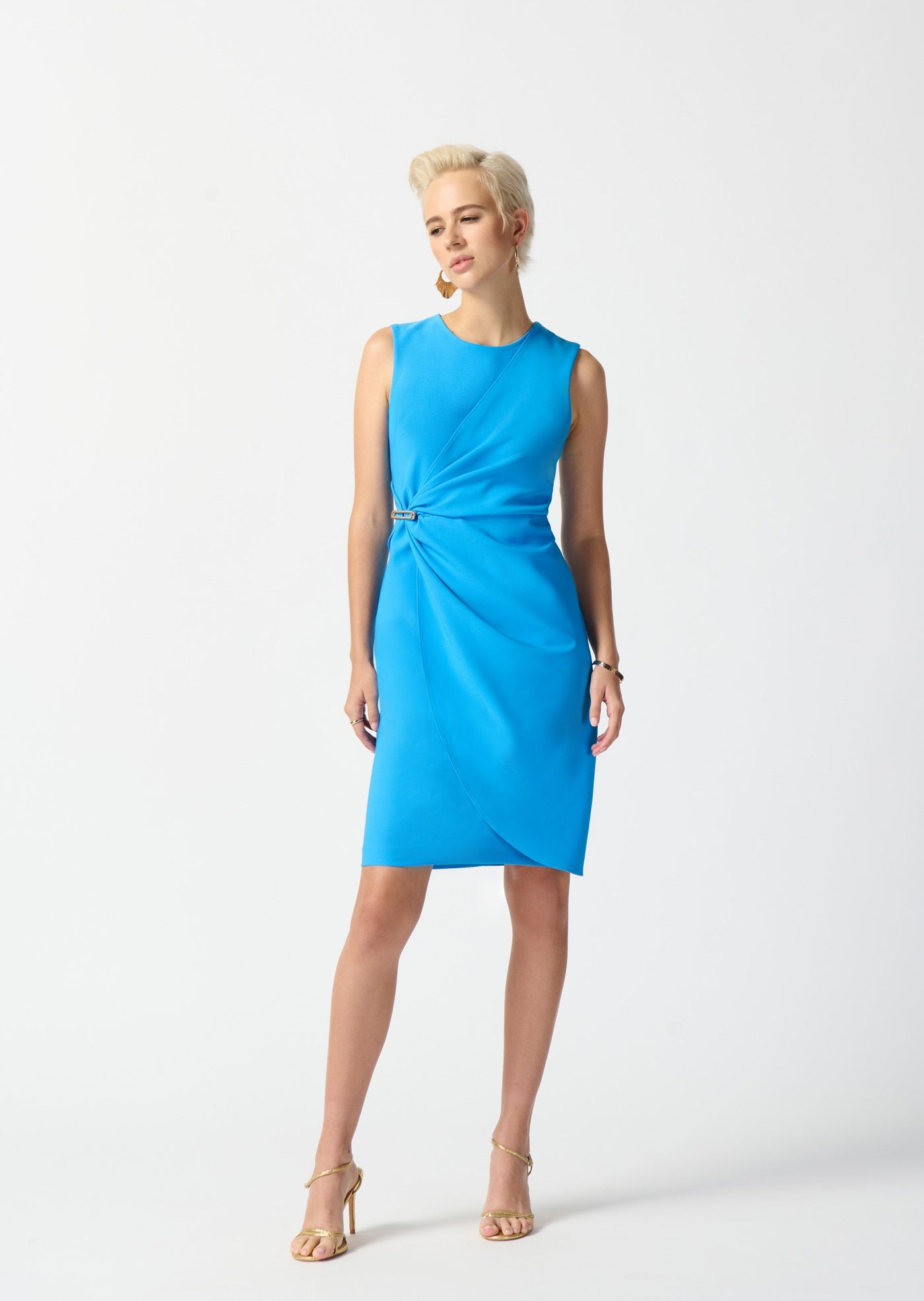 Casablanca Lux Twill Sheath Dress - French Blue Dress 242151