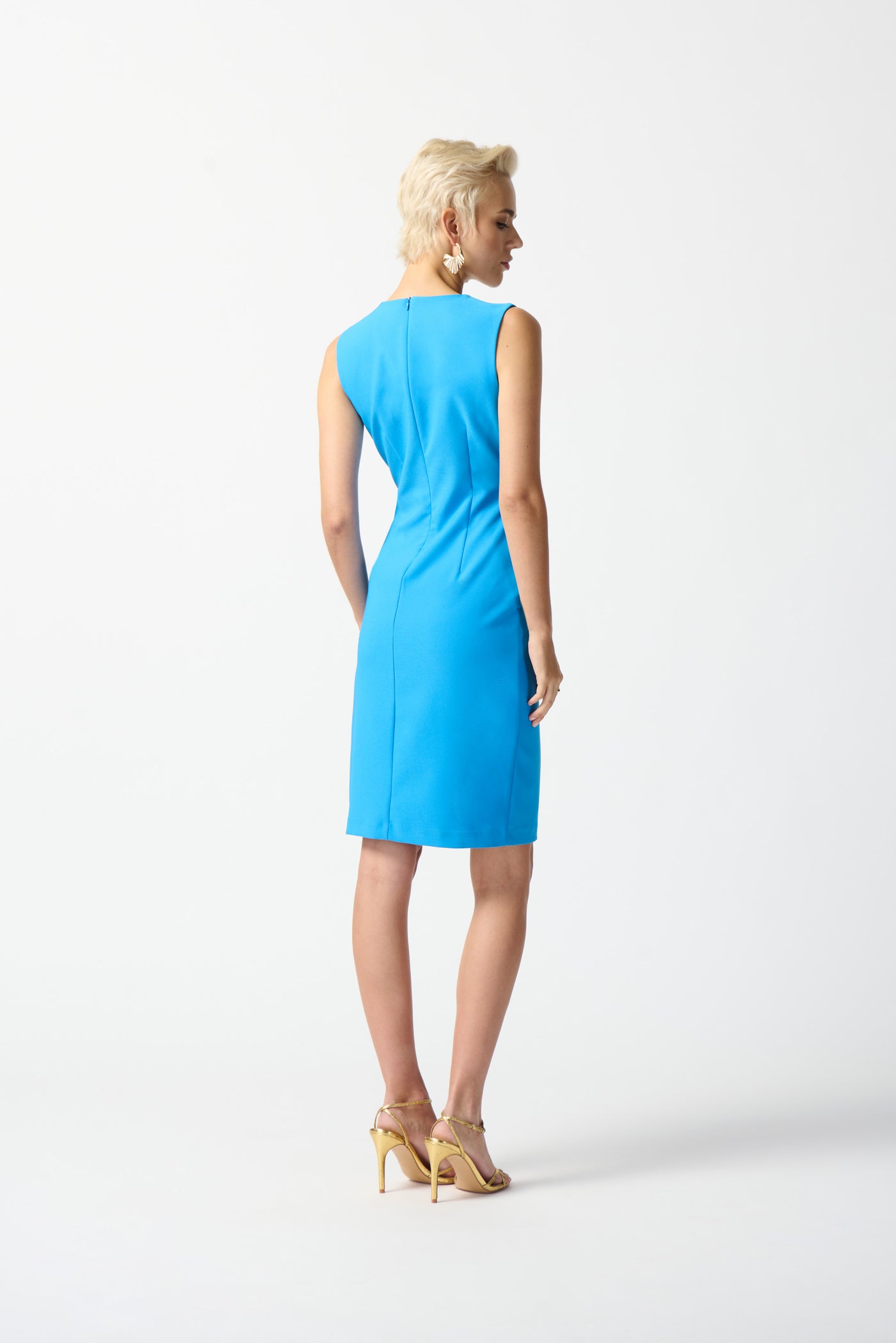 Casablanca Lux Twill Sheath Dress - French Blue Dress 242151