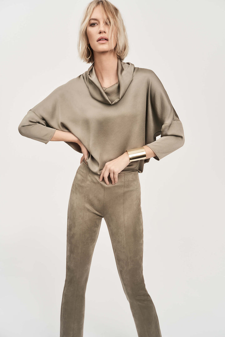 Urban Safari Satin Cowl Collar Top 243189