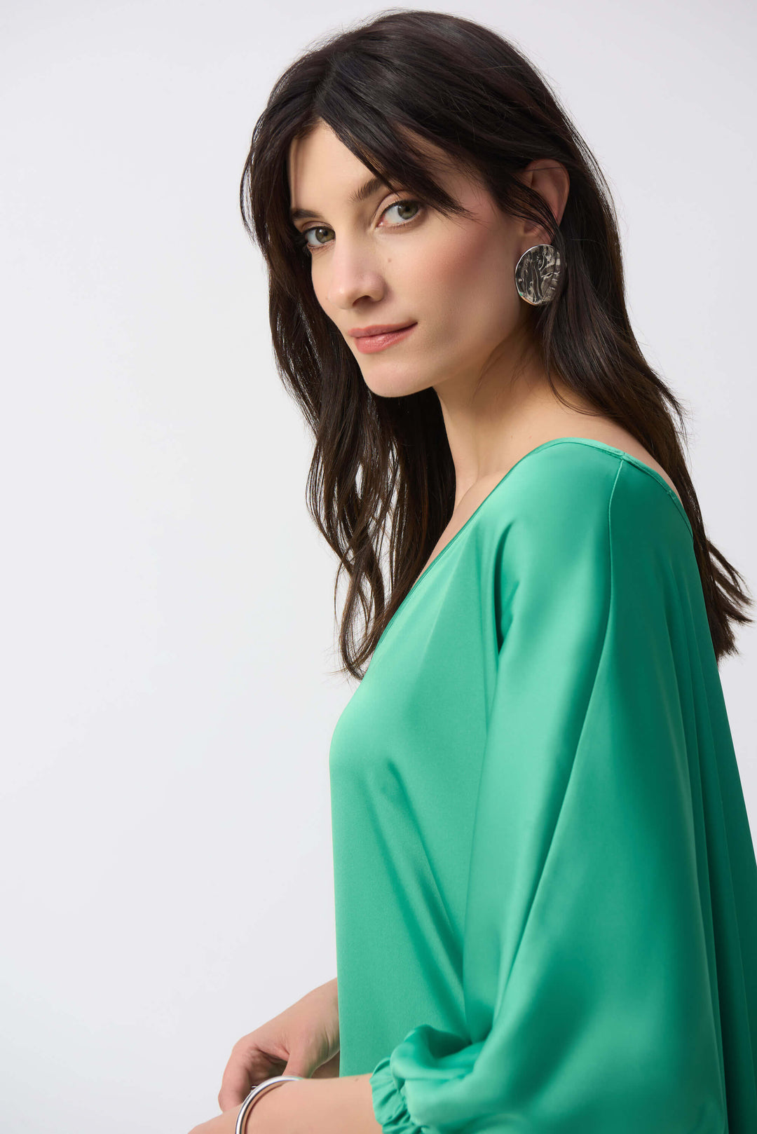 Paradise Cove Satin High Low Boxy Top 251191