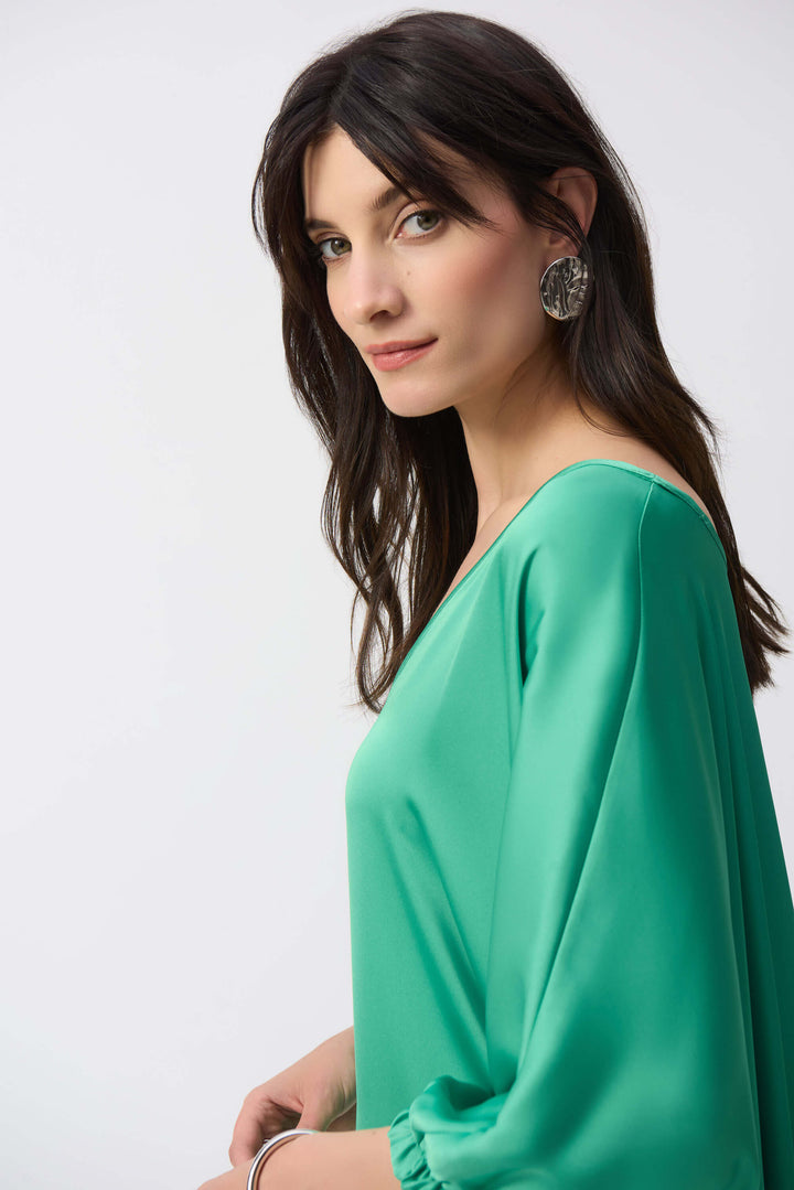 Paradise Cove Satin High Low Boxy Top 251191