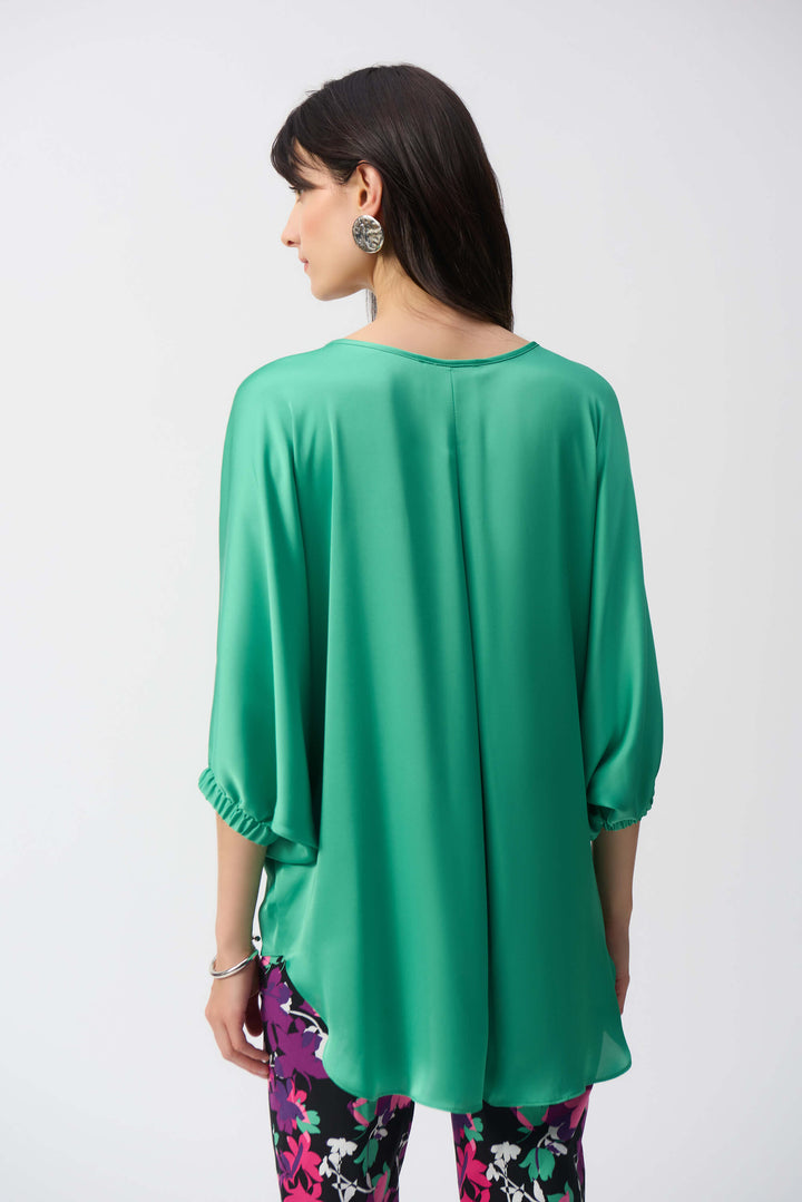 Paradise Cove Satin High Low Boxy Top 251191