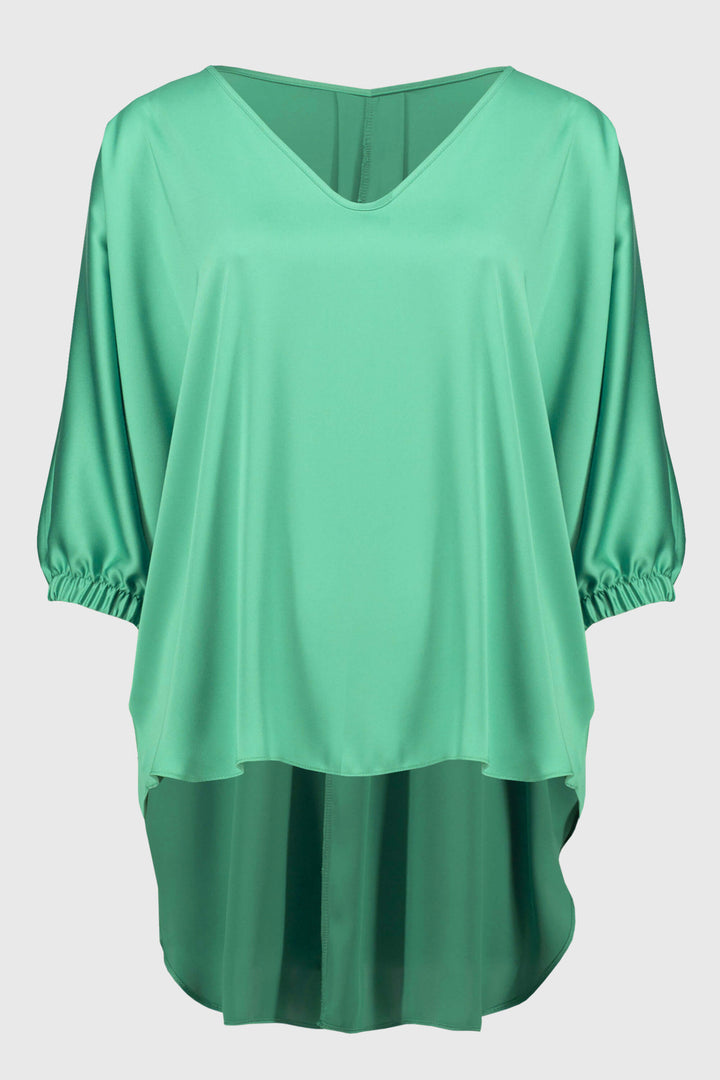 Paradise Cove Satin High Low Boxy Top 251191